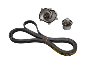 保时捷 957 Cayenne S / GTS / Turbo 水泵、皮带和恒温器组件 - 94810603301, 94810612500, 94810612501, 7PP903137, 95510225100