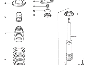 Ondersteunende Top Mount bovenste en onderste kit. Porsche 993RS - 96434318680, 96434318880, 96434318282, 99334301780, 99334301880, 99334308180, 99334308280, 96434318281, 90038000801, 90091009402, 96433346980, 99334151180
