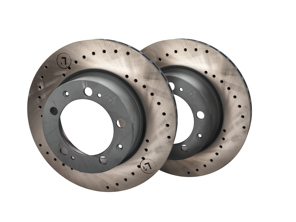 Vordere Bremsscheiben, gelocht (Paar). Porsche 964 C2 / C4 - 96435104102, 96435104106 - 964 351 041 06 rd