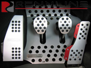 Rennline Aluminium 4 Piece Pedal Set  Rubber Grip. Porsche 911/912/930  COUPE - P70.60.51, P706051