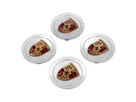 Tapacubos 'Crested' plástico cóncavo para Porsche (Juego de 4) - 00004460012, 993361303109A1