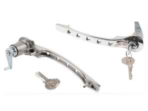 Ensemble de poignées de porte chromées. Porsche 911 1965-67 - 90153106120 - 1687101110