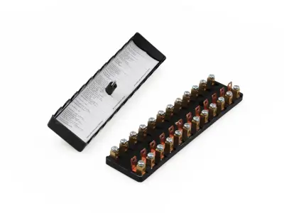 Zekeringkast met deksel 12-polig voor. Porsche 911 1965-68 - 90161280120, 90161207214 - ELE11.1.129
