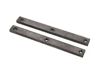 Bumper bracket bar threaded plate set FRONT . Porsche 356 / 356A - 64450513100