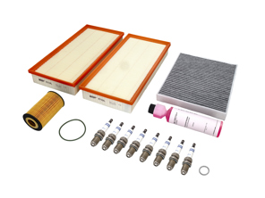Service maintenance kit for Porsche Cayenne 955 S 4.5L V8  Oil, Air Filters,  Spark plugs, + More - 95511013100, 95581963100, 99610722560, 99917020791, 90012310630, 00004400204