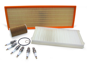 Kit d'entretien et de maintenance pour Porsche 996 Turbo 3.6L Huile, filtres à air, bougies d'allumage, + Plus - 90012310630, 99610722560, 99611013171, 99657221902, 99917019590