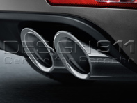 Tuyaux d'échappement sport ARGENT. Porsche Macan - 95B04420007