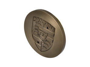Radkappe Platin-Metallic mit geprägtem Porsche Wappen - 477601051G, 477601051D