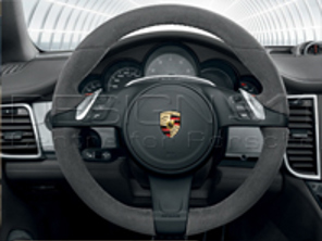 Multi-function steering wheel in Alcantara. Porsche Panamera 2010>> - 97004440002, 970044400023, 970044400022