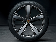 Llantas de aleación deportivas de diseño exclusivo Macan de 21' y neumáticos de verano Original Porsche - 95B044668L, 95B044669L