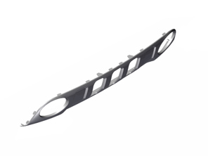 Afwerking achterbumper uitlaatomlijsting RVS. Porsche 992 Dakar - 9928075316M7, 992807531  6M7