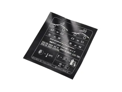 Autocollant de pression des pneus. Porsche 991.1 Carrera 2 / 2S 2012-16 - 99170128623