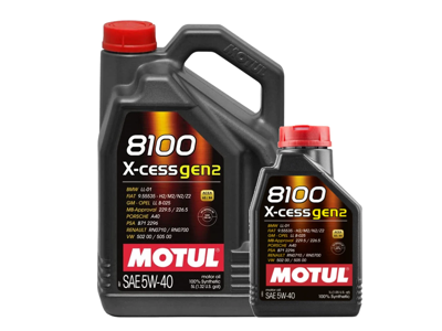 MOTUL 8100 X-CESS GEN2 5W-40 发动机油 6 升 - 109776, 109774