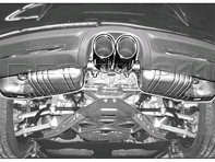Système d'échappement sport PSE inc tuyaux d'échappement. Porsche 981 Boxster / 981C Cayman - 98104420004, 98104420002