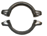 Uitlaat gekruist Pijpklem. Porsche 911 1975-89 - 91111118700, 93011118700 - 1621400210