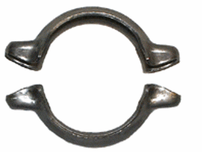 Uitlaat gekruist Pijpklem. Porsche 911 1975-89 - 91111118700, 93011118700 - 1621400210