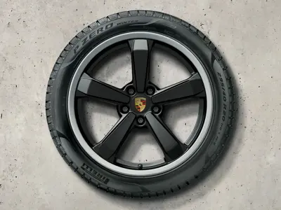 911 (992) Dakar de 19/20 pulgadas, llantas de aleación en negro y neumáticos de invierno Porsche original - 992044600S