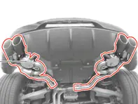 Sport exhaust system. Porsche Macan S DIESEL - 95B04420035, 95B04420036