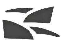 Set di 4 pellicole protettive anti-pietrisco, NERE. Porsche 964 - PCG55932515