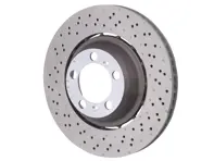 Remschijf achter, lichtgewicht, geboord en gegroefd, 380 x 30 mm. Porsche 991 GT3 - 99135240780, 99135240880 - PRL41587, PRR41687