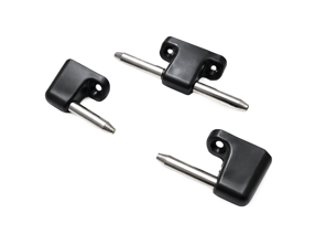 Sun visor mount set. Porsche 914 1970 - 1976 - 91473132710, 96473131940, 90173132341, 91173101540, 91173132340, 96473132040, 91173101640, 91173132440