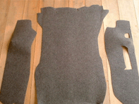 Set di tappeti per bagagliaio. Porsche 911 1974-76