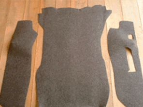 Ensemble de tapis de coffre. Porsche 911 1974-76