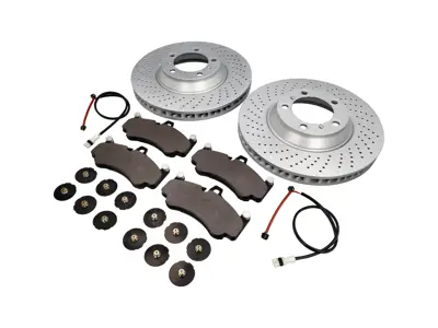 FRONT Brake Pads and Brake Disc Package. Porsche 997 GT3 - 99735140990, 99735141090