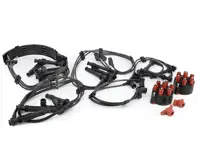 Kit d'allumage Câbles HT, Bras de rotor, Capuchons d'allumeur Porsche 964 - 93060291901, 93060290202, 96460201700