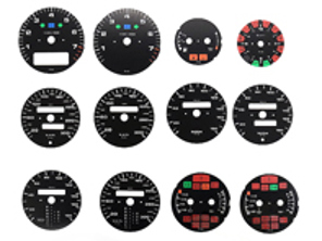 Instrument face kit. Porsche 964 / 965 3.3L / 993 C2 / C4 / RS - 96464120006, 96464120005, 96464120004, 96464120003, 96464120002, 96464120001, 96464120007, 96464120008, 96464120009, 96464120010