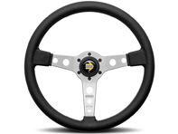 Prototipo stuurwiel - zilver/zwart leer - Momo