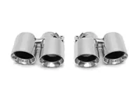 Fabspeed Deluxe Quad-Style Tips. Porsche 997 Turbo - 99711125101, 99711125102, 99711125201, 99711125202 - FS.POR.997T.QDTP, FS.POR.997T.QDTB