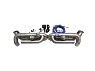 DesignTek front X-Pipe uitlaat met valvetronic schakelaar Porsche 991 S 3.8L - 115280-04, 99111133105, 99111133107, 99111133104, 99111133106