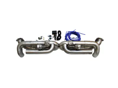 Echappement avant X-Pipe DesignTek avec interrupteur valvetronic Porsche 991 S 3.8L - 99111133105, 99111133107, 99111133104, 99111133106