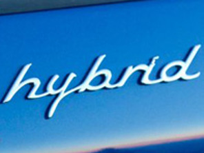 'HYBRID' - Chrome Rear Badge for Porsche 970 Panamera - 97055926500