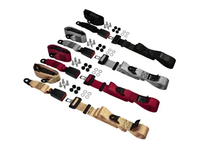Cintura addominale posteriore statica a 2 punti in colori (set di 2). Porsche 911 78-89 / 964 / 993 / 968 / 924 / 944 - 47785779570B, 911116