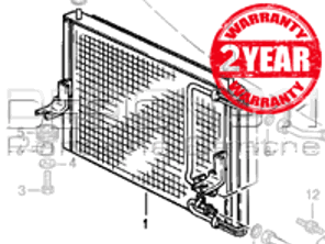 Radiator air conditioning (Air Con). Porsche 944 upto 1985 - 94457301101, 8FC351317131