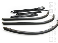 Gummi- und Zierleistensatz für vordere und hintere Stoßstange. Porsche 911 ab 1965 - 90150504650, 90150504651, 90150504302, 90150504132