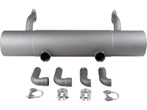 Exhaust muffler / silencer rear box. Porsche 356 B / C - 1620610300, PO-92106, PO92106, 61611101005, 61611122103, 61611122303