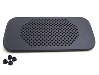 Loudspeaker leatherette lid cover, in Black. Porsche 911 70-74 - 91155204800709, 91155204803709