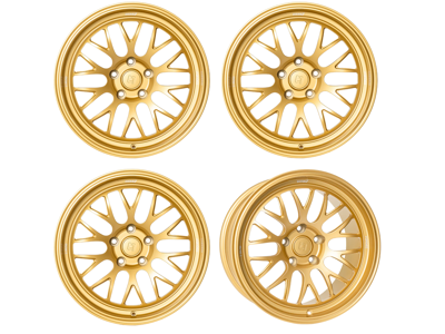 Juego de llantas de aleación Titan 7 Forged T-M20 de 18" Medalist Gold. Porsche 987 / 981 / 718 - TM201890048513071MG
