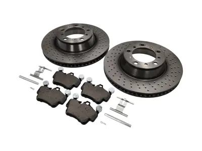 Paquete de pastillas y discos de freno TRASEROS. Porsche 997 C2S/C4S - 99735193906, 95535296000, 99635240502, 99635240602, 99735193907, 99761267602
