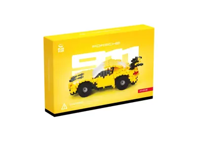 Set de construcción Plus-Plus Porsche 911 GT3 RS, amarillo competición. - WAP0400060SGT3