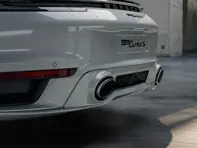 Salidas de escape deportivas ovaladas en color Plata del sistema de escape deportivo. Porsche 992 Turbo / Turbo S - 992044232