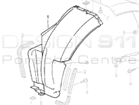Wheel Arch Liner Front. Porsche 993 - 99350412501, 99350412601