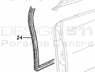 Door seal. Porsche 944 Cabrio - 94153709110, 94153709210 - 94153709110, 94153709210