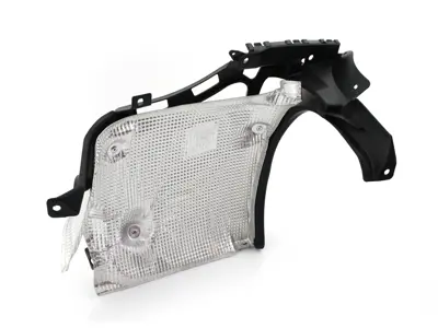 Supporto laterale paraurti posteriore con scudo termico. Porsche 997.1 C2/C2S - 99750563200, 99750563204, 99750563208, 99750563104, 99750563108