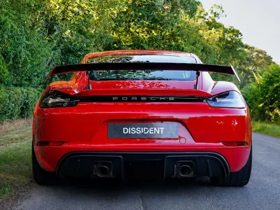 Achterspoiler van koolstofvezel voor de GT4. Porsche 981 GT4 / 718 GT4 - 98151226583, 982825491G2X - 718.GT4.24.01.VGC, 718.GT4.24.01.BC, 718.GT4.24.01.VGC&CE