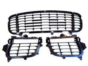 Front bumper grills. Porsche 957 Cayenne - 955505681129B9, 955505682129B9, 955505683119B9