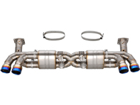 Titan-Auspuff VALVETRONIC-System mit Titanspitzen für Porsche 991.1 Turbo - DesignTek - 3606009120, 55-PS124-T, 99111173170, 99111173171